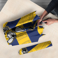 Bay of Plenty Custom Rugby New Zealand Umbrella Aotearoa Maori Pukana Tiki Mascot