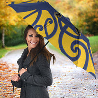Bay of Plenty Custom Rugby New Zealand Umbrella Aotearoa Maori Pukana Tiki Mascot