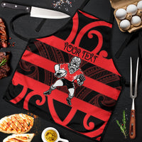 Canterbury Custom Rugby New Zealand Apron Aotearoa Maori Pukana Tiki Mascot