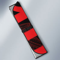 Canterbury Custom Rugby New Zealand Auto Sun Shade Aotearoa Maori Pukana Tiki Mascot