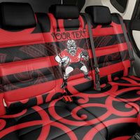 Canterbury Custom Rugby New Zealand Back Car Seat Cover Aotearoa Maori Pukana Tiki Mascot
