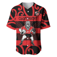 Canterbury Custom Rugby New Zealand Baseball Jersey Aotearoa Maori Pukana Tiki Mascot