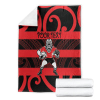 Canterbury Custom Rugby New Zealand Blanket Aotearoa Maori Pukana Tiki Mascot