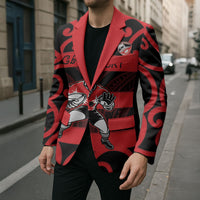 Canterbury Custom Rugby New Zealand Blazer Aotearoa Maori Pukana Tiki Mascot