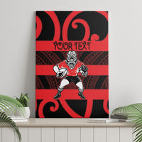 Canterbury Custom Rugby New Zealand Canvas Wall Art Aotearoa Maori Pukana Tiki Mascot