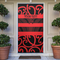 Canterbury Custom Rugby New Zealand Door Cover Aotearoa Maori Pukana Tiki Mascot