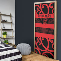 Canterbury Custom Rugby New Zealand Door Cover Aotearoa Maori Pukana Tiki Mascot