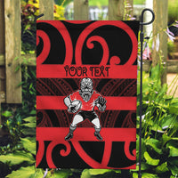 Canterbury Custom Rugby New Zealand Garden Flag Aotearoa Maori Pukana Tiki Mascot