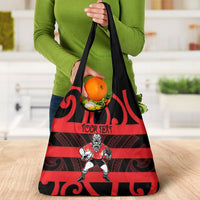 Canterbury Custom Rugby New Zealand Grocery Bag Aotearoa Maori Pukana Tiki Mascot