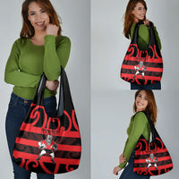 Canterbury Custom Rugby New Zealand Grocery Bag Aotearoa Maori Pukana Tiki Mascot