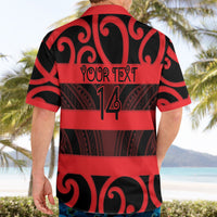 Canterbury Custom Rugby New Zealand Hawaiian Shirt Aotearoa Maori Pukana Tiki Mascot