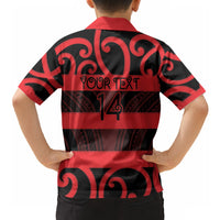 Canterbury Custom Rugby New Zealand Hawaiian Shirt Aotearoa Maori Pukana Tiki Mascot