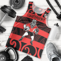 Canterbury Custom Rugby New Zealand Men Tank Top Aotearoa Maori Pukana Tiki Mascot