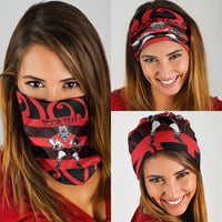 Canterbury Custom Rugby New Zealand Neck Gaiter Aotearoa Maori Pukana Tiki Mascot