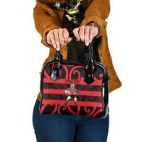Canterbury Custom Rugby New Zealand Shoulder Handbag Aotearoa Maori Pukana Tiki Mascot