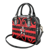 Canterbury Custom Rugby New Zealand Shoulder Handbag Aotearoa Maori Pukana Tiki Mascot