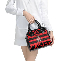 Canterbury Custom Rugby New Zealand Shoulder Handbag Aotearoa Maori Pukana Tiki Mascot