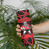 Canterbury Custom Rugby New Zealand Skinny Tumbler Aotearoa Maori Pukana Tiki Mascot
