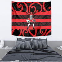 Canterbury Custom Rugby New Zealand Tapestry Aotearoa Maori Pukana Tiki Mascot