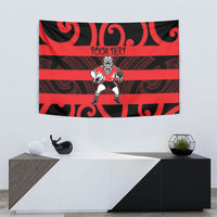 Canterbury Custom Rugby New Zealand Tapestry Aotearoa Maori Pukana Tiki Mascot