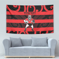 Canterbury Custom Rugby New Zealand Tapestry Aotearoa Maori Pukana Tiki Mascot
