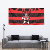 Canterbury Custom Rugby New Zealand Tapestry Aotearoa Maori Pukana Tiki Mascot