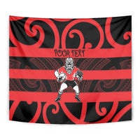 Canterbury Custom Rugby New Zealand Tapestry Aotearoa Maori Pukana Tiki Mascot