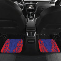 Tasman Custom Rugby New Zealand Car Mats Aotearoa Maori Pukana Tiki Mascot