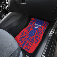 Tasman Custom Rugby New Zealand Car Mats Aotearoa Maori Pukana Tiki Mascot