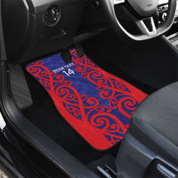Tasman Custom Rugby New Zealand Car Mats Aotearoa Maori Pukana Tiki Mascot
