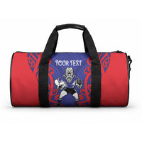 Tasman Custom Rugby New Zealand Duffle Bag Aotearoa Maori Pukana Tiki Mascot