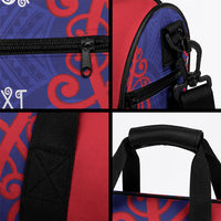Tasman Custom Rugby New Zealand Duffle Bag Aotearoa Maori Pukana Tiki Mascot