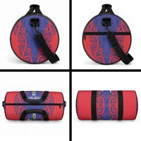 Tasman Custom Rugby New Zealand Duffle Bag Aotearoa Maori Pukana Tiki Mascot
