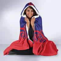 Tasman Custom Rugby New Zealand Hooded Blanket Aotearoa Maori Pukana Tiki Mascot