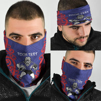 Tasman Custom Rugby New Zealand Neck Gaiter Aotearoa Maori Pukana Tiki Mascot