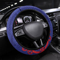 Tasman Rugby New Zealand Steering Wheel Cover Aotearoa Maori Pukana Tiki Mascot