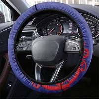 Tasman Rugby New Zealand Steering Wheel Cover Aotearoa Maori Pukana Tiki Mascot