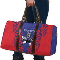Tasman Custom Rugby New Zealand Travel Bag Aotearoa Maori Pukana Tiki Mascot