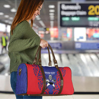 Tasman Custom Rugby New Zealand Travel Bag Aotearoa Maori Pukana Tiki Mascot
