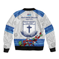 Fiji Holy Cross College Bomber Jacket Happy 50th Anniversary Fijian Tagimoucia Tapa Pattern LT14 - Polynesian Pride