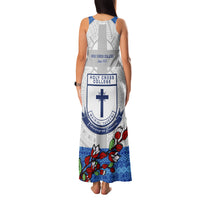 Fiji Holy Cross College Family Matching Tank Maxi Dress and Hawaiian Shirt Happy 50th Anniversary Fijian Tagimoucia Tapa Pattern LT14 - Polynesian Pride