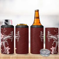 Oxblood Hawaii 4 in 1 Can Cooler Tumbler Hammerhead Shark Tattoo Curve Polynesian - Polynesian Pride