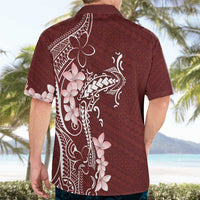 Oxblood Hawaii Hawaiian Shirt Hammerhead Shark Tattoo Curve Polynesian - Polynesian Pride