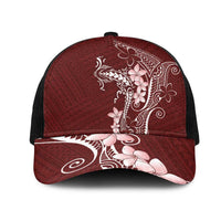 Oxblood Hawaii Mesh Trucker Cap Hammerhead Shark Tattoo Curve Polynesian - Polynesian Pride