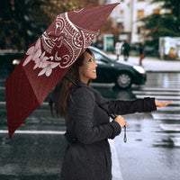 Oxblood Hawaii Umbrella Hammerhead Shark Tattoo Curve Polynesian - Polynesian Pride