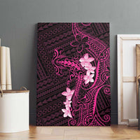 Pink Hawaii Canvas Wall Art Hammerhead Shark Tattoo Curve Polynesian - Polynesian Pride