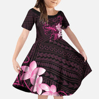 Pink Hawaii Family Matching Summer Maxi Dress and Hawaiian Shirt Hammerhead Shark Tattoo Curve Polynesian - Polynesian Pride