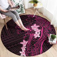 Pink Hawaii Round Carpet Hammerhead Shark Tattoo Curve Polynesian - Polynesian Pride