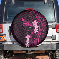 Pink Hawaii Spare Tire Cover Hammerhead Shark Tattoo Curve Polynesian - Polynesian Pride