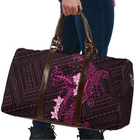 Pink Hawaii Travel Bag Hammerhead Shark Tattoo Curve Polynesian - Polynesian Pride